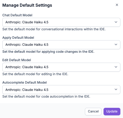 Default Setting