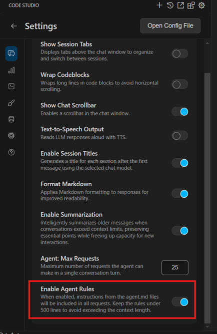 Global agent rules
