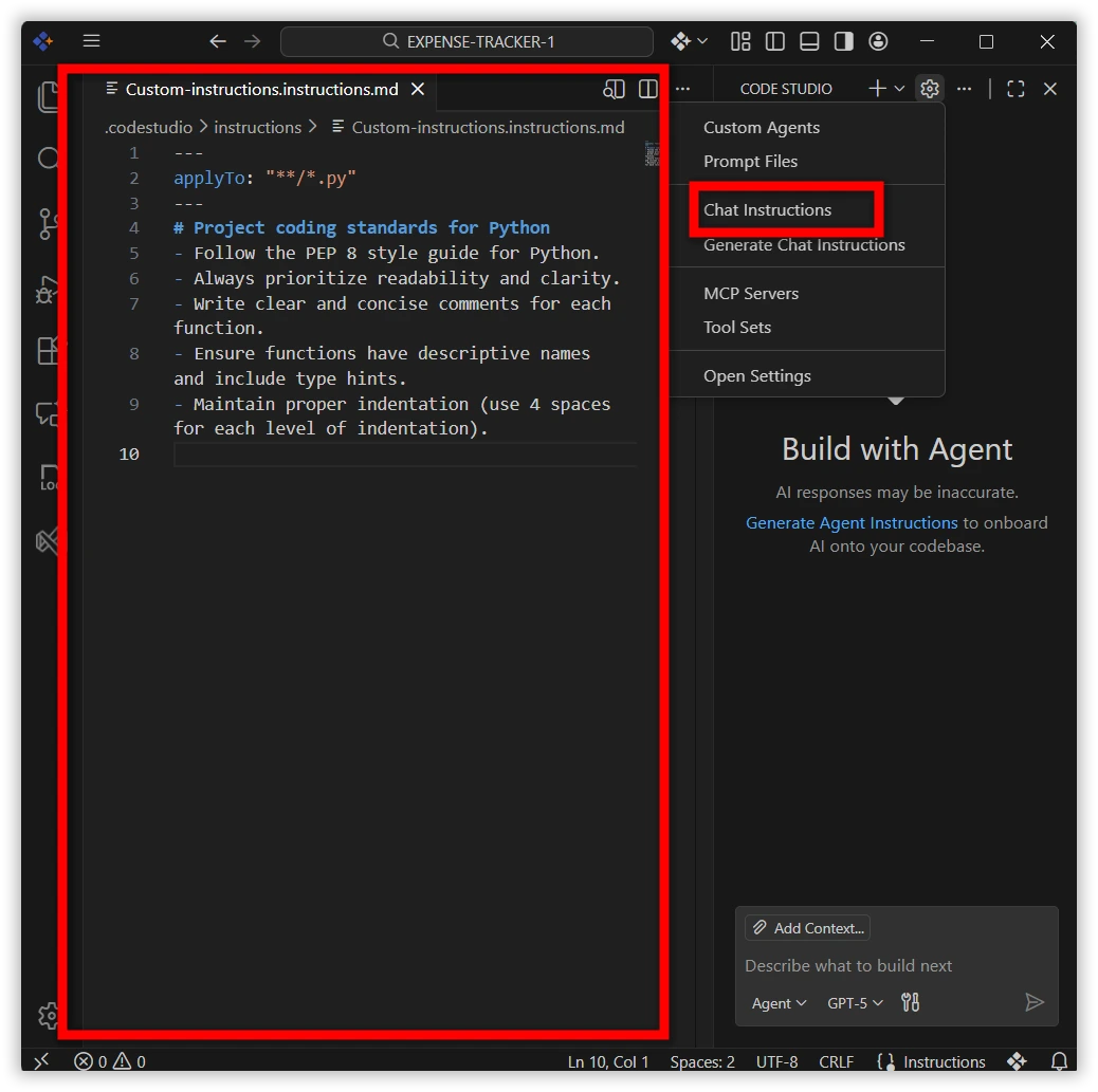 Custom Instructions